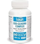 Supersmart - SOD-Gliadins Complex 500 mg Per Day - Melon Extract - Powerful Antioxidant Supplemen...