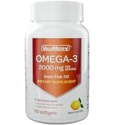 ValuMeds Omega-3 2000 mg Fish Oil Supplement 90 Softgels | Comprehensive Heart, Brain, and Joint ...