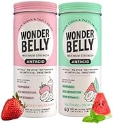 Wonderbelly Antacid Chewable Tablets - Maximum Strength Calcium Carbonate Acid Neutralizer - Inst...