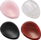 #3-carnelian+rose Quartz+rock Quartz+black Obsidian(teardrop Shape)