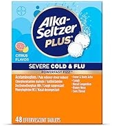 ALKA-SELTZER PLUS Severe, Cold & Flu Medicine, Citrus Effervescent Tablets, Nasal & Sinus Congest...