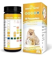 Easy@Home Pet Urine Test: Vet-10 Urine Test Strips for Dogs & Cats 10 Parameters Animal Urinalysi...