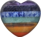 7 Chakra Stone Heart, Pack of 1(1.6")