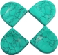 Green Howlite Turquoise(semicircle Shape)