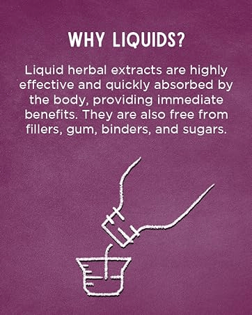 Liquid herbal extracts are very effective quickly absorbed by the body immediate benefits