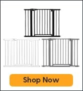 BABELIO 26-40 Inch Easy Install Extra Wide Pressure Mounted Metal Baby Gate, No Drilling, No Tool...