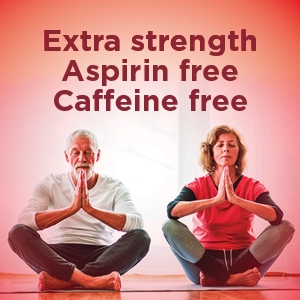 extra strength, aspirin free, caffeine free