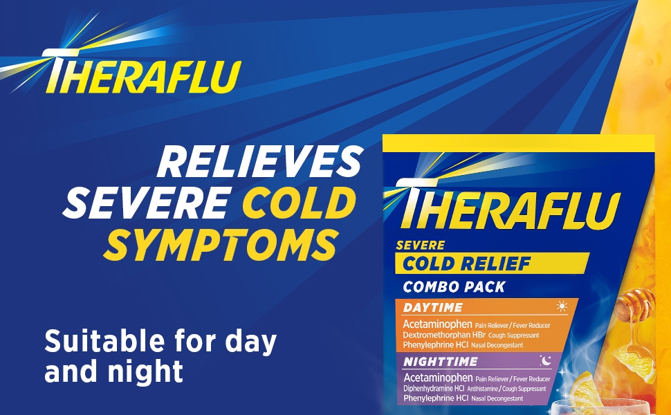 Relieves severe cold symptoms  Suitable for day and night "