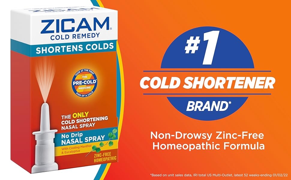 Zicam cold remedy shortens colds non-drowsy zinc-free homeopathic formula