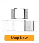 BABELIO Metal Baby Gate Dog Gate 29-48 Inch Extra Wide Pet Gate for Stairs & Doorways, Pressure M...