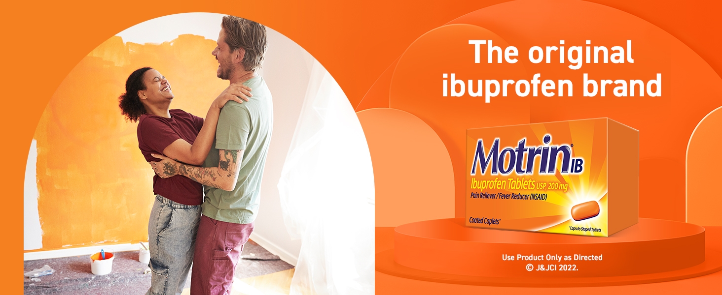 Motrin IB NSAID coated tablets for pain & fever relief from the original ibuprofen brand