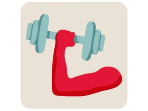 Arm Holding Dumbbell Icon