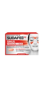 Sudafed PE Sinus Pressure + Pain relief medicine with phenylephrine HCl and acetaminophen