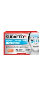 Sudafed PE Head Congestion + Flu Severe medicine for multi-symptom relief